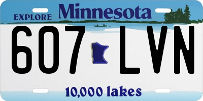 MN license plate 607LVN