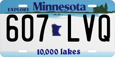 MN license plate 607LVQ