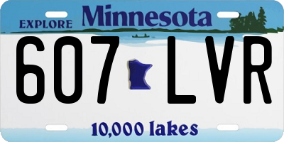 MN license plate 607LVR