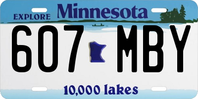 MN license plate 607MBY