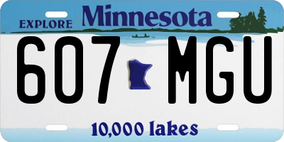 MN license plate 607MGU