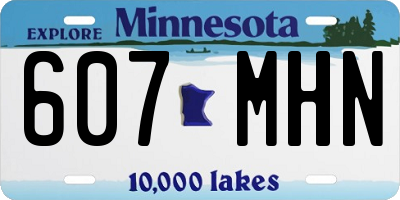 MN license plate 607MHN