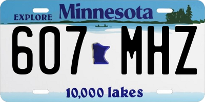 MN license plate 607MHZ