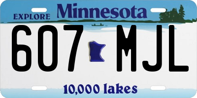 MN license plate 607MJL