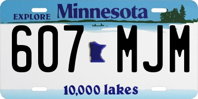 MN license plate 607MJM