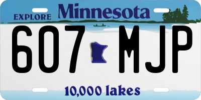 MN license plate 607MJP