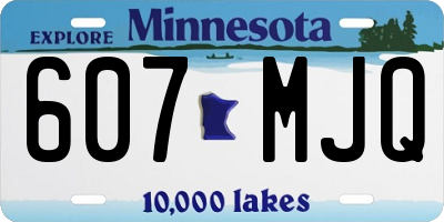 MN license plate 607MJQ