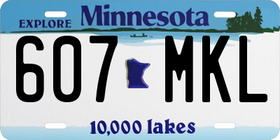 MN license plate 607MKL