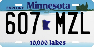 MN license plate 607MZL