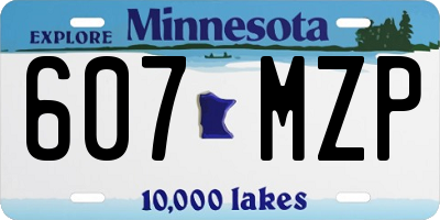 MN license plate 607MZP