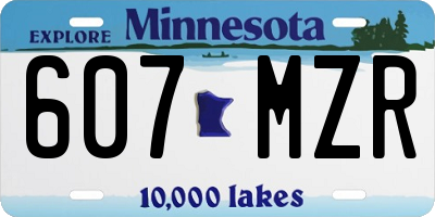 MN license plate 607MZR
