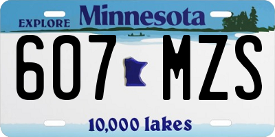 MN license plate 607MZS