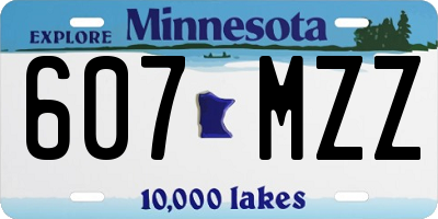 MN license plate 607MZZ