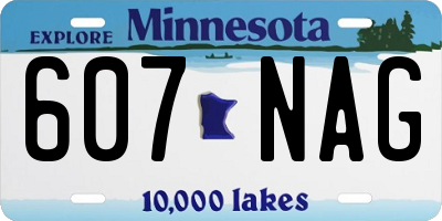 MN license plate 607NAG