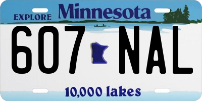 MN license plate 607NAL