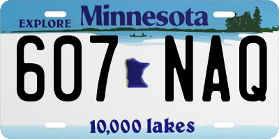 MN license plate 607NAQ