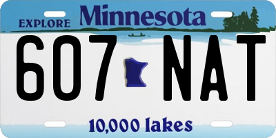 MN license plate 607NAT