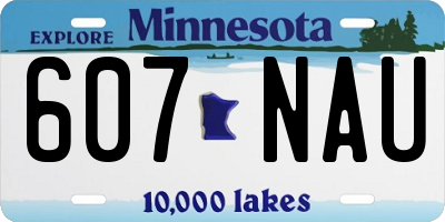 MN license plate 607NAU