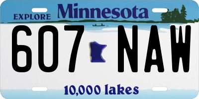 MN license plate 607NAW