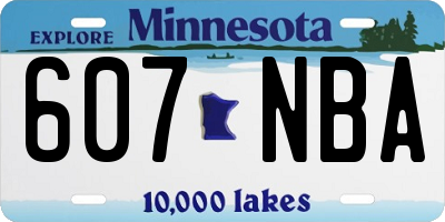 MN license plate 607NBA