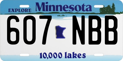 MN license plate 607NBB