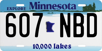 MN license plate 607NBD