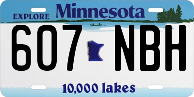 MN license plate 607NBH