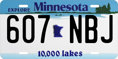MN license plate 607NBJ