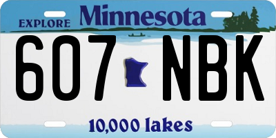 MN license plate 607NBK