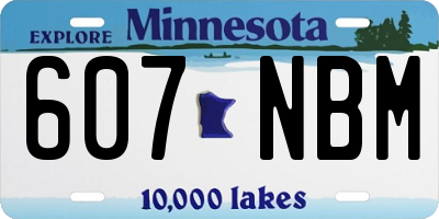 MN license plate 607NBM