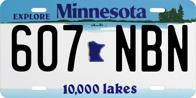 MN license plate 607NBN