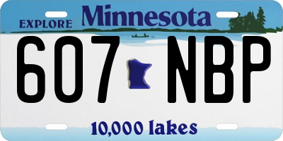 MN license plate 607NBP