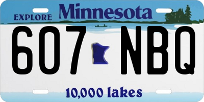 MN license plate 607NBQ