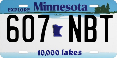 MN license plate 607NBT
