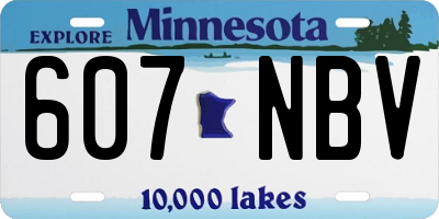 MN license plate 607NBV
