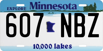 MN license plate 607NBZ