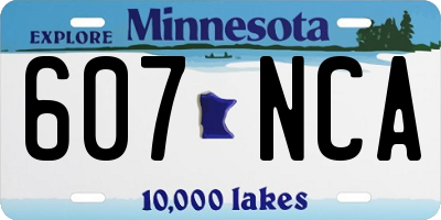 MN license plate 607NCA