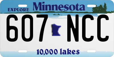 MN license plate 607NCC