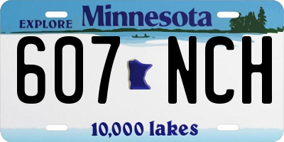 MN license plate 607NCH