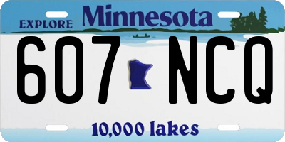 MN license plate 607NCQ