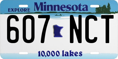 MN license plate 607NCT
