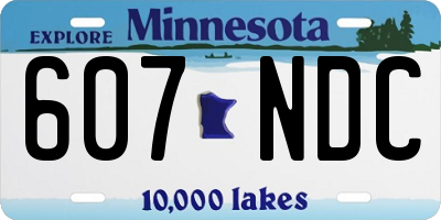 MN license plate 607NDC