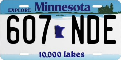 MN license plate 607NDE