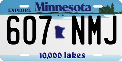 MN license plate 607NMJ
