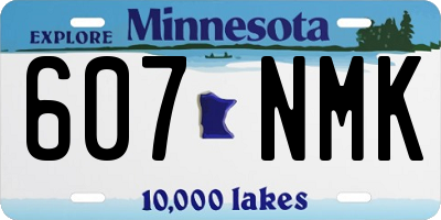 MN license plate 607NMK