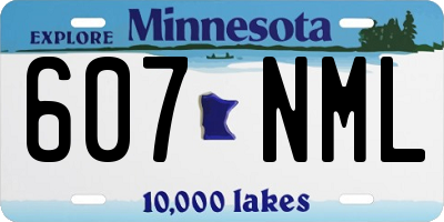 MN license plate 607NML