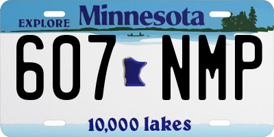 MN license plate 607NMP