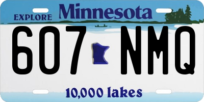 MN license plate 607NMQ