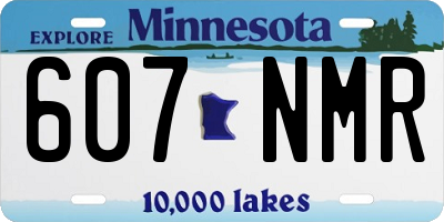 MN license plate 607NMR