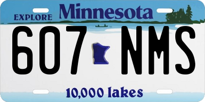 MN license plate 607NMS